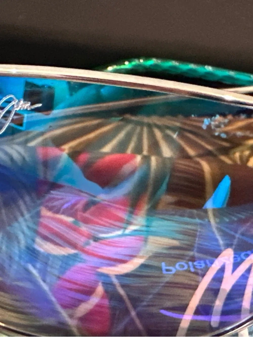 Maui Jim Blue Mirror Lens Silver Frame Sunglasses